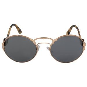 Prada Gold Brown Wanderer Sunglasses